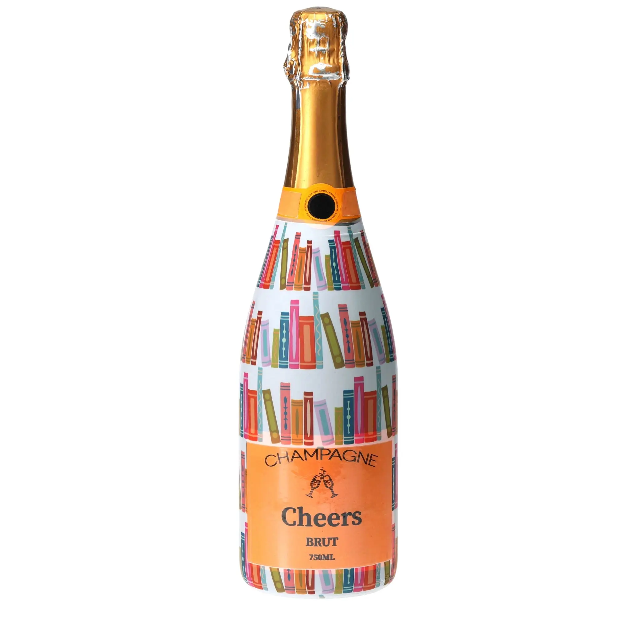 Warm & Bright Books Champagne Wrap, Heat Shrink 750ml Champagne Bottle Wrap with Custom Fit for Gifting & Events