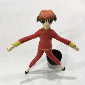 Anime Gintama Sakata Gintoki Kagura Cosplay Keychain Plush Cotton Doll Slender Twistable Shape Room Decoration Festival Gift