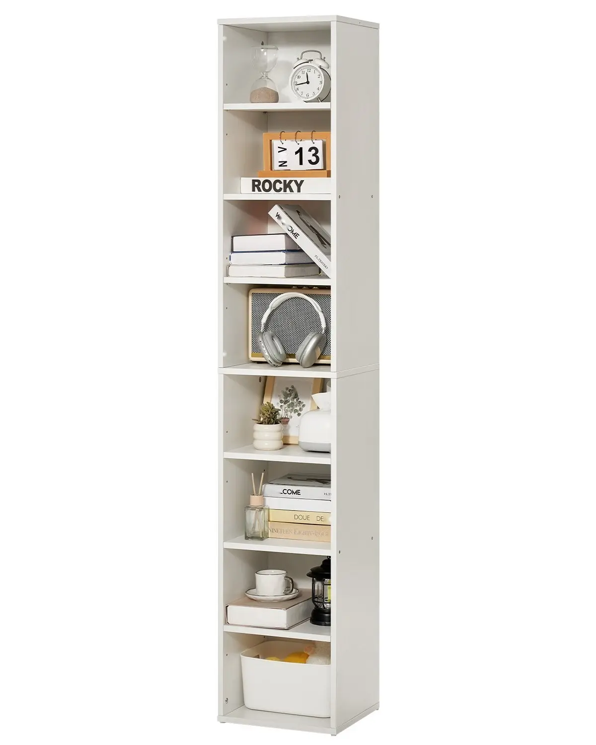 Five-Tier Wide Bookshelf 68-Inch Wooden Open Bookcase With Display Storage Organizer Shelf Freestanding Floor Cabinet For Library, Bedroom, Living Room, Home Office, Study, White Finish