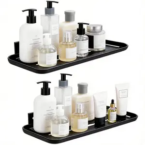Damage-Free Wall Mount Floating Shelf, Premium Self Adhesive Organizer, No Tools Needed Space Saver Shelves for Renters & Homeowners