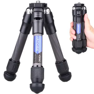 ARTCISE CS15C Mini Carbon Fiber Tripod Lightweight Compact Travel Carbon Tripod Portable Table Camera Tripod for DSLR Digital Camcorder Max Load 22lb/10kg