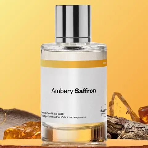 Ambery Saffron, Dossier, Unisex Perfume, Eau de Parfum, 50ml-100ml, Saffron, Oakmoss, Jasmine, Plum, Cedarwood