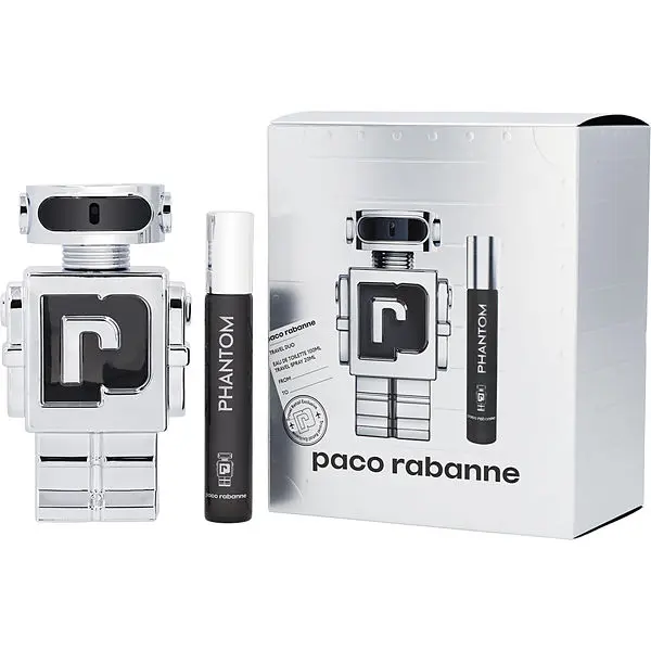 Paco Rabanne Phantom for Men 2-Piece Gift Set, Eau de Toilette Spray 3.4 Ounce + 20ml Eau de Toilette Travel Spray