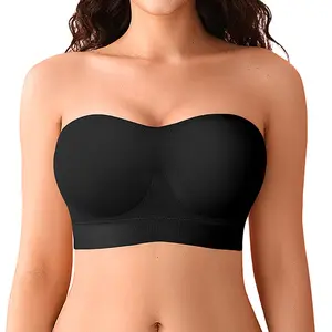 Deangelmon Strapless Bra for Women Seamless, Invisible Push Up with No-Slip Grip Wireless & Padded for Wedding, Prom, Evening Wear with Confidence
