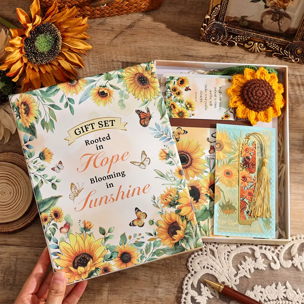 [Birthday Gift] Sunflower Gifts for Women, Gift Box for Birthdays, Get Well Soon Self Care Package Gift Basket Sending Sunshine Gifts for Her, Women, Sister, Mom