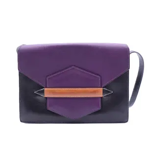 Pre-owned HERMÈS Leather Shoulder Bags Faco Shoulder Bag Chevre Mysore Small