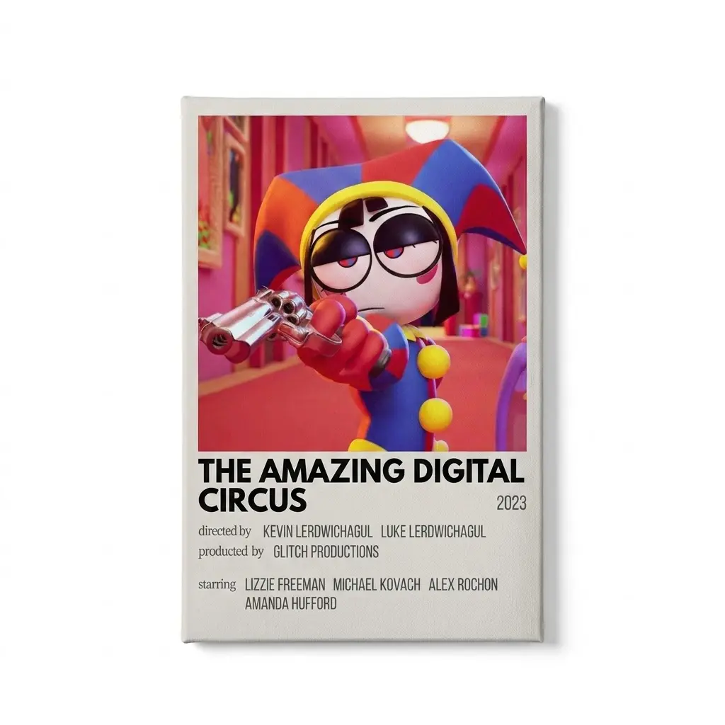 Artistic The Amazing Digital Circus Pomni Anime Poster, Home Wall Art Decor, Bedroom Print, Gift for Anime Fans