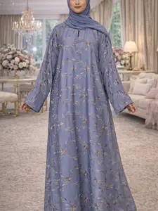 Embroidery dubai abaya dress for women,muslim women dress