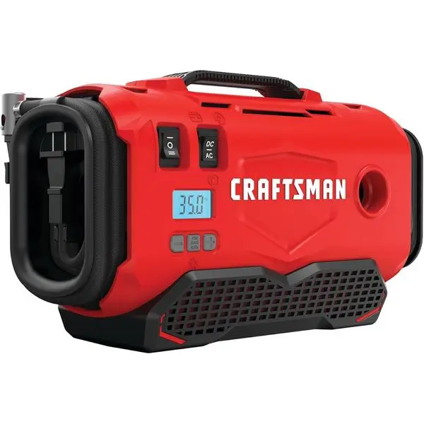 V20 Tire Inflator Portable Air Compressor, Car Air Pump, 3 Modes Tire Pump: Cordless, 120V Corded, and 12V Car Adapter, Battery Sold Separately (CMCE520B)