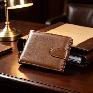 Genuine Leather Trifold Wallets for Men RFID Protected Wallets,Vintage Short Multi Function ID Credit Card Holder Money Bag,Large Capacity Wallet,Multi Slot ID Holder With Driver License Compartment Casual Trendy Wallet For Work Travel, Durable Business