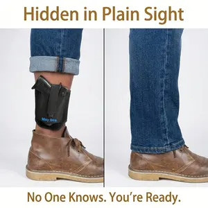 Padded Neoprene Ankle Holster for Concealed Carry, Includes Spare Magazine Pouch & Elastic Strap, Secure Fit for Men & Women