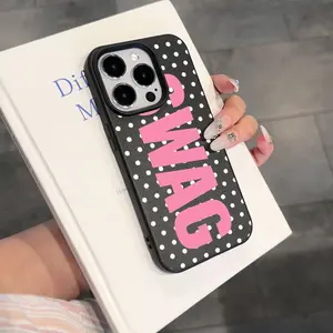 2026 New Cool Shag Letter Print Trendy Pattern Shockproof Phone Case Cover for iPhone 15/15 Plus/15 Pro/15 Pro Max/11-16 Promax Gift