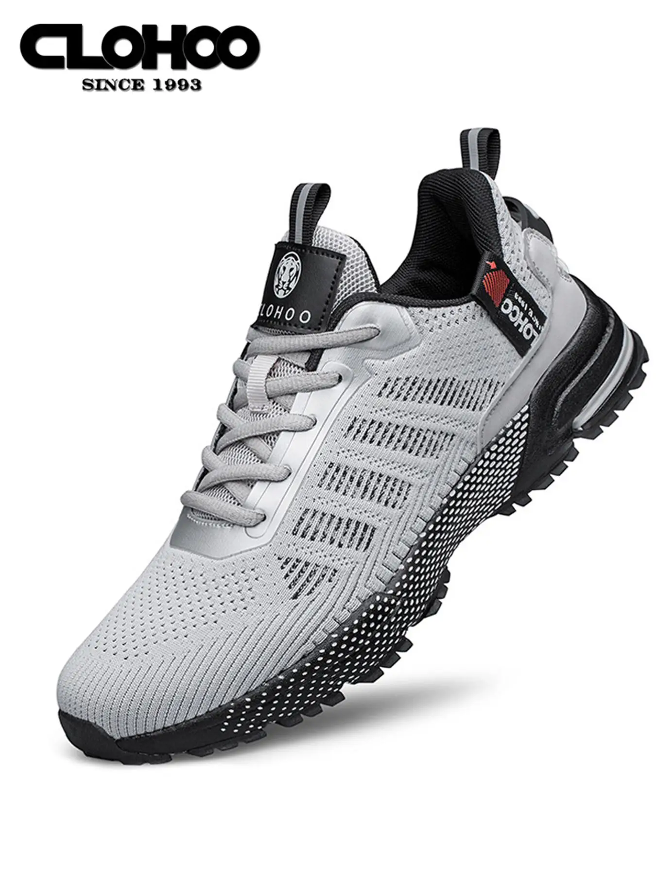 Men's Contrast Mesh Lace Up Low Top Trainer Sneakers, Work Shoes, Casual Breathable Comfortable Wear-resisting Sports Running Shoes, Male All-match Ro