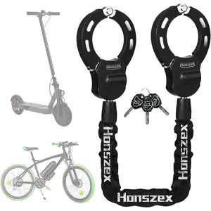 Scooter Lock, Bike Locks High Security with Key, 36.22inch Heavy Duty Bike Lock Chain, Accessories for Electric Scooter, E-Bikes