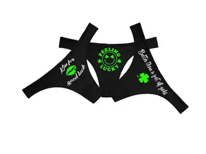 St. Patrick’s day thongs | green | white | panties | kiss me | Cute | sexy | panties | underwear