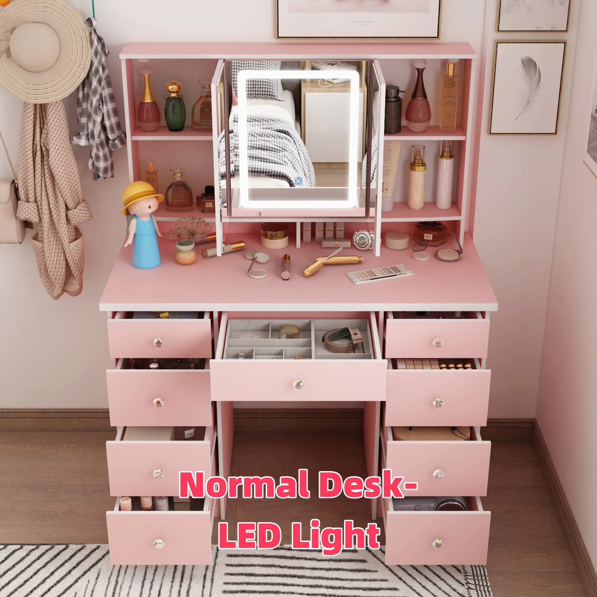 Normal Desk-LED Light-Pink