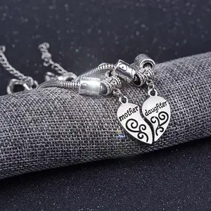 Heart Shaped Bracelets - Mother-Daughter Family Series Artificial Gemstone Jewelry Accessories, Heart Shaped Bracelet