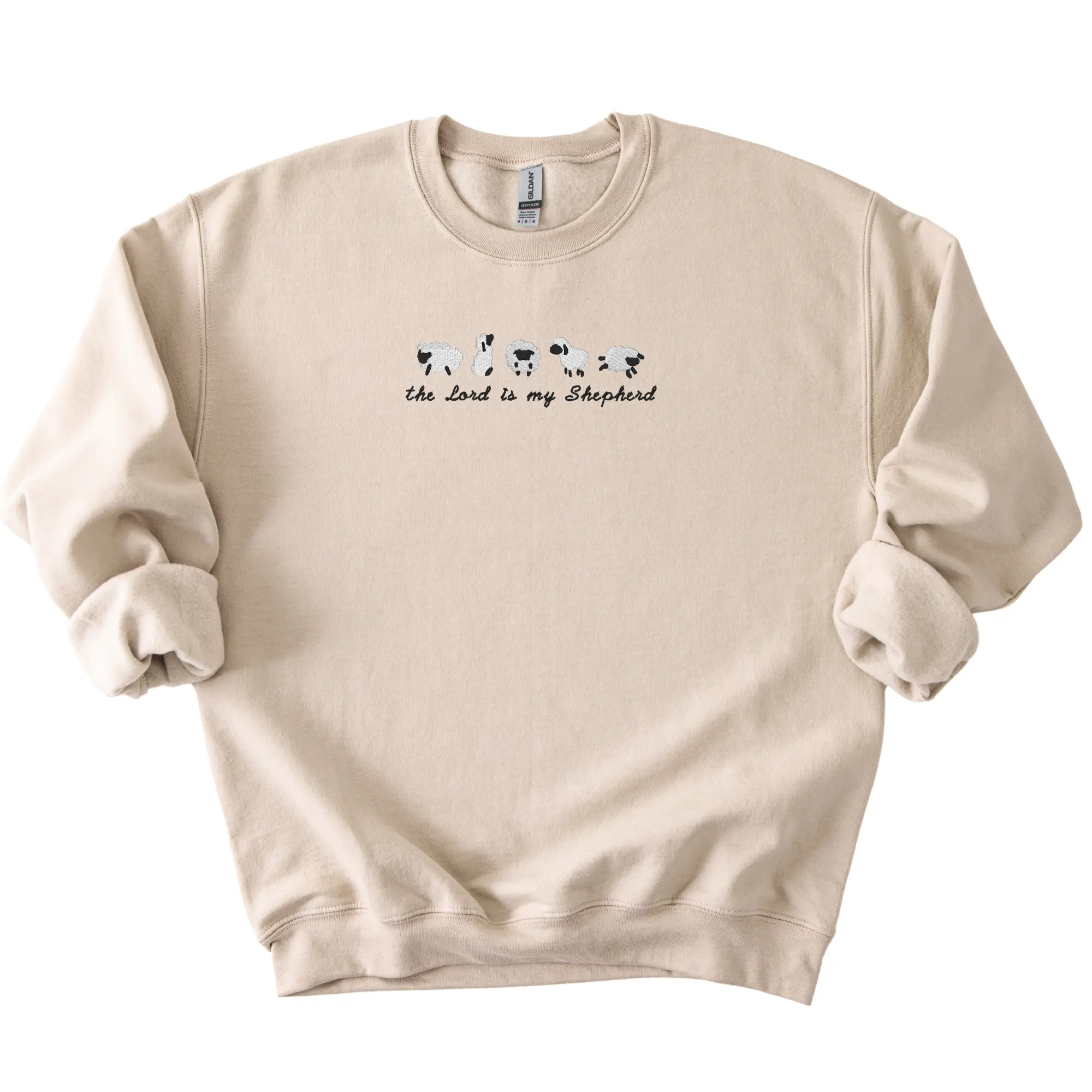 Embroidered Sweatshirt, The Lord Is My Shepherd, Christian Sweatshirt