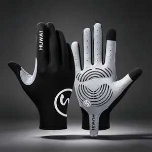 Summer Full Finger Sports Gloves 1 Pair Anti-Slip Breathable Sweat Resistant, Touchscreen Design for Outdoor Hiking Cycling Climbing Camping Gym Fitness Workout Riding, Unisex Lightweight Hand Protection for Men Women Daily Sports Use, Motorcycle Gloves