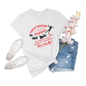 T-Shirt Unisex Wendy Tinkerbell Christmassy You Can Fly Gift For Men Women Sleeve Shirt Girl Friend Novelty Family Tee