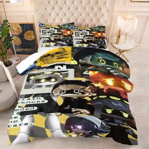 Murder Drones Fan Comforter Set(Includes 1 Quilt And 1-2 Pillowcases) Uzi Themed Duvet Cover, Weebs & Anime Lovers Decor