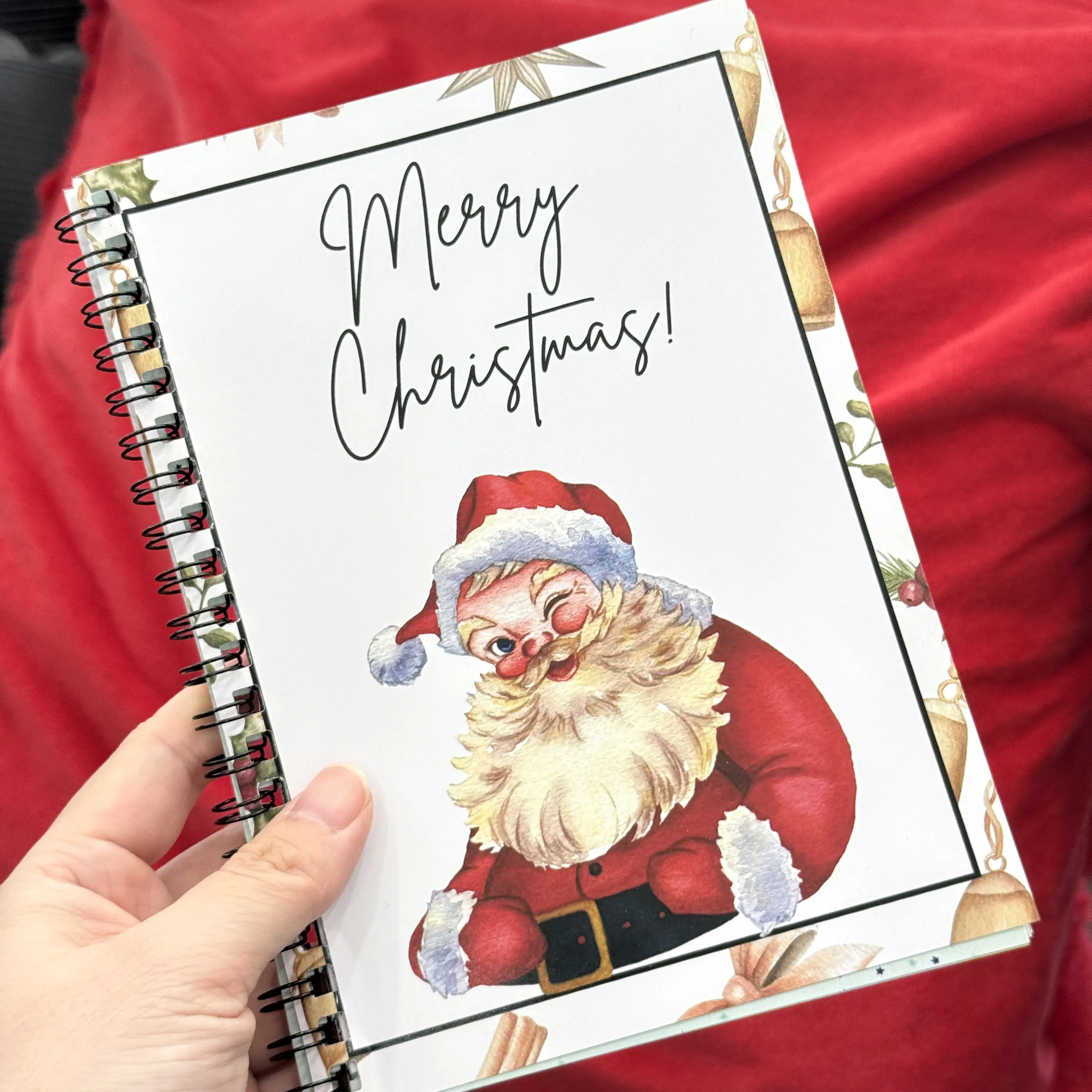 Christmas Gift Card Holder Book, DIY Spiral Bound Gift Card Organizer, 5x7 Inch Personalized Xmas Gift Card Book, Creative Holiday Gift for Family, Friends, Students