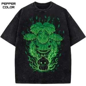 BBulbasaur  Graphic T-Shirt, PKM Shirt, Anime Vintage T-Shirt, Manga Shirt, Crew Neck Casual Cotton Shirt, Streetwear for Men, for Women, Gift for fans