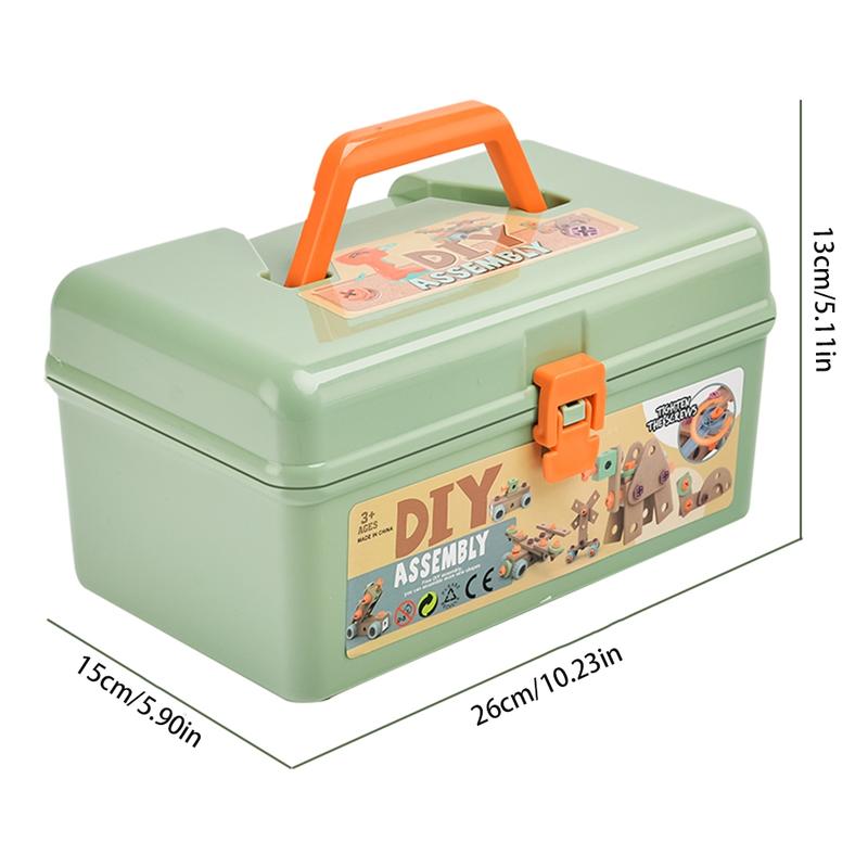 Kids Tool Set Real, Toddler Tools Box Set, Magic Montessori Play Toolbox with Electric Drill & Screwdriver, Building Kit Toy, Pretend Play Set