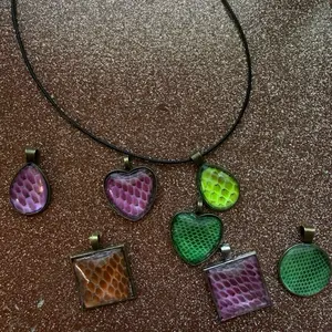 Ethically sourced Snake Shed Jewelry - Handcrafted Cabochon Necklace