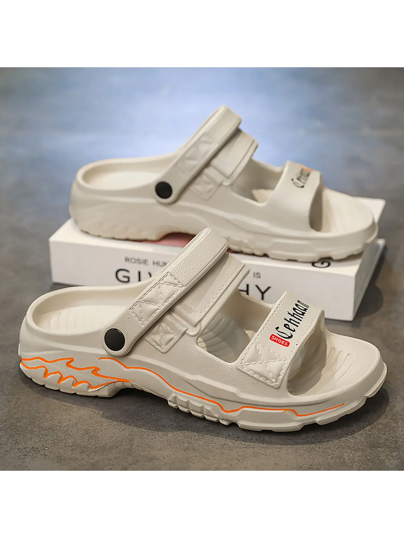Men 's large size slippers, park walking slippers, outdoor seaside holiday slippers