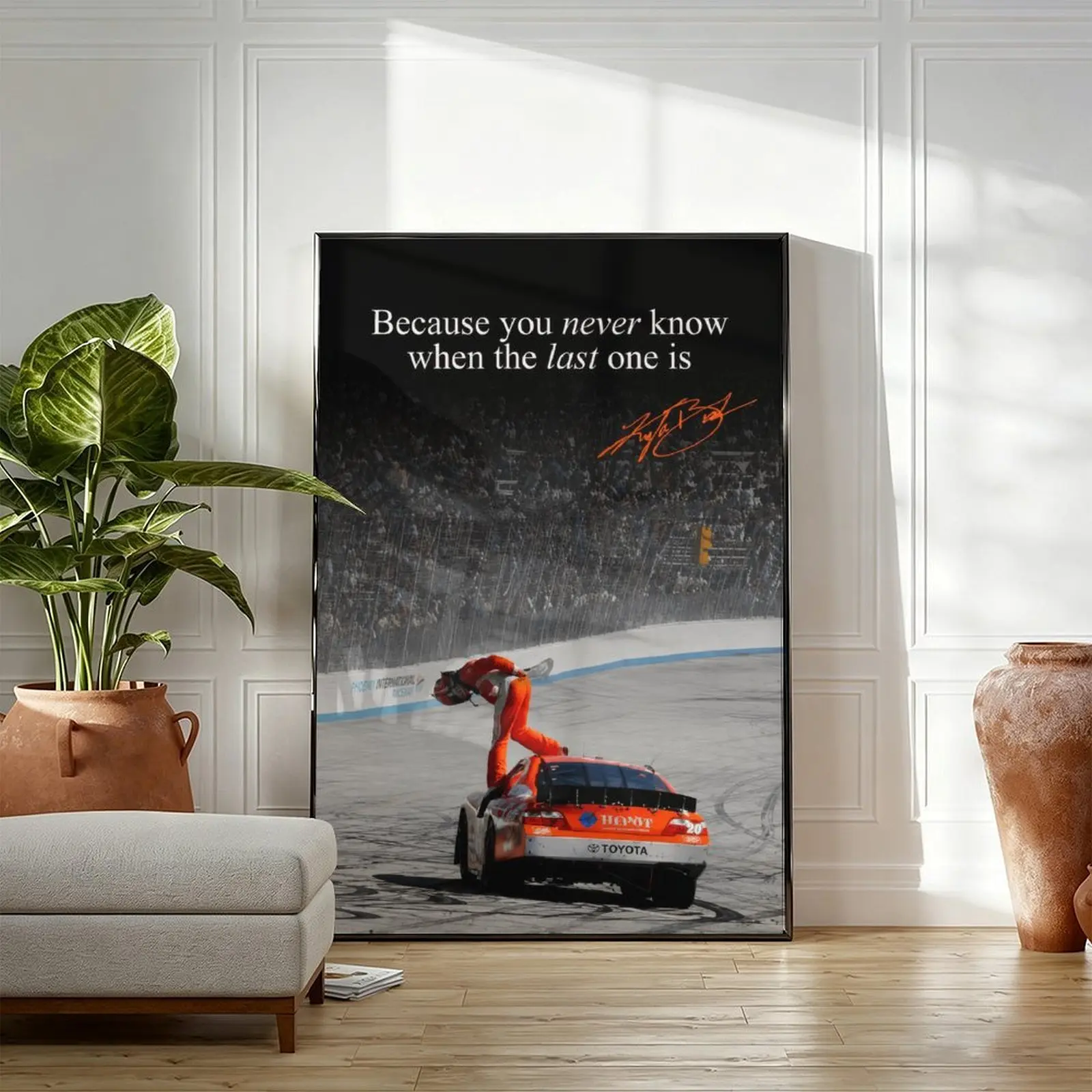Kyle Busch 'Rowdy' Tribute Canvas Poster, Vintage NASCAR Racing Wall Art, Legendary Driver High-Octane Motorsport Decor for Man Cave, Garage, Bedroom, Home Office, Retro Phoenix Raceway Style Canvas Print Perfect Gift for Race Fans & Collectors