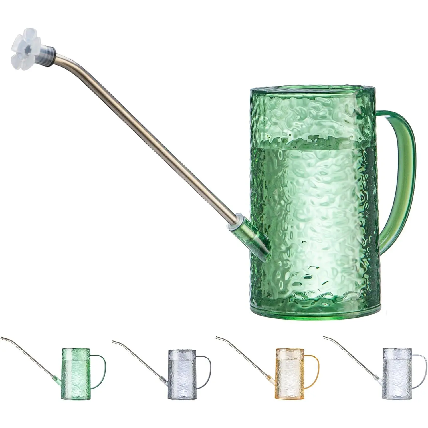 Small Watering Can for Indoor  - 34oz Leakproof Lightweight Pot with Long Spout & Bonus Shower , Indoor Watering Can for House  in Sage