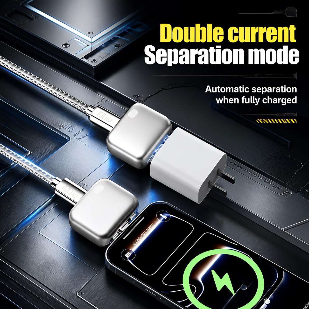 140W USB-C Auto Eject Battery Guard – Smart Auto Stop Charging Adapter, Physical Power Cutoff Anti Overcharge Protection for Safe Overnight Charging, Compatible with Phones, Laptops & Tablets Cellphone Electronic Smartphone Charger