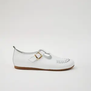 Gigi White Women`s Summer Casual Moccasins