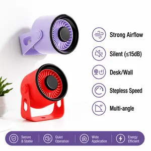 Portable Travel Fan – Ultra Quiet Rechargeable Cooling Fan for Dorm Rooms, Apartments & Desk Setup, Energy Efficient White Noise Fan, Summer Essential for Small Spaces # Cordless