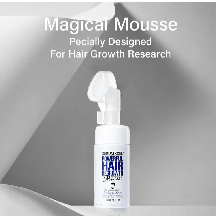 SerumXcel Hair Revival Mousse/DHT Care Botanical Ingredients / Rich Mousse Foam / No Parabens / No Sulfates / Non-Oily Formula / Enriched with Watercress Extract / Rehmannia Root Extract hair  growth  liquid  film Gentle