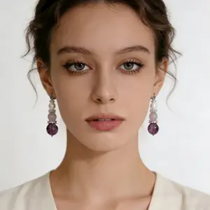 Lavender Dreams DIY Amethyst Earrings with Elegant Beaded Design for Stylish Accessories