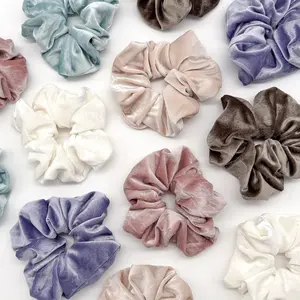 XL Velvet Scrunchies - Choose from 20 Different Colors for Stylish Hair Accessory