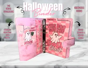 Halloween Pink Ghost Budget Binder | Holy Ghost Cash Envelopes & Boo-tiful Savings Challenge | Save $1000+