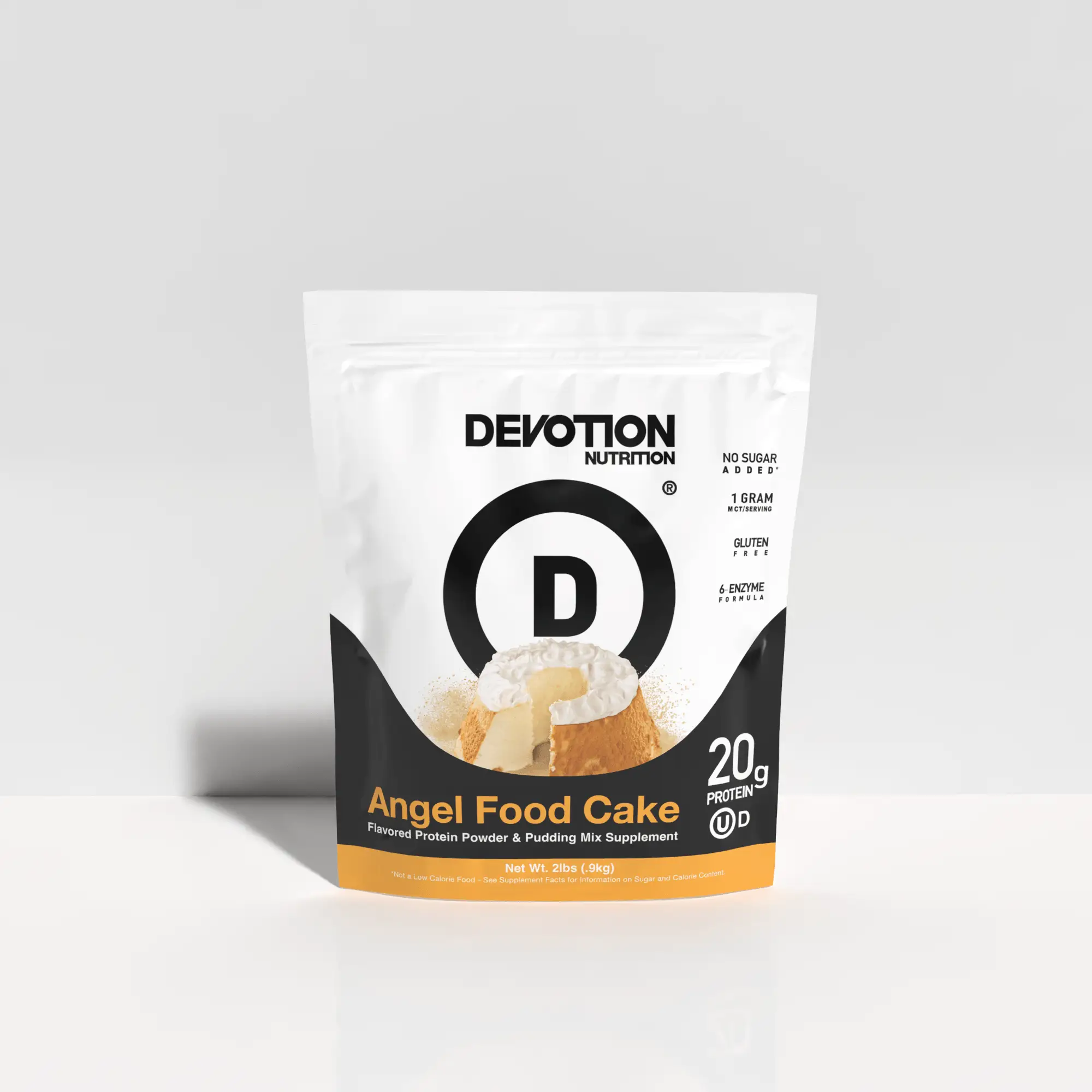 Devotion Nutrition Angel Food Cake Flavor Protein Powder, 2lb - 20g Whey Isolate & Casein Protein Blend – No Added Sugar, Low Carb, Gluten-Free, Keto-