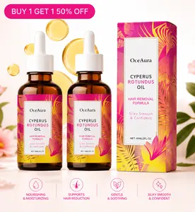 Cyperus Rotundus Oil 60ml 2-Pack, Natural Hair Reduction, Body Hair Remover, Armpit Leg Arm Hair Growth Inhibitor, Moisturizing Oil