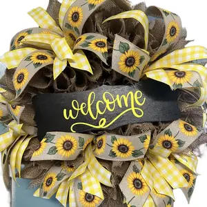 Welcome sunflowers wreath