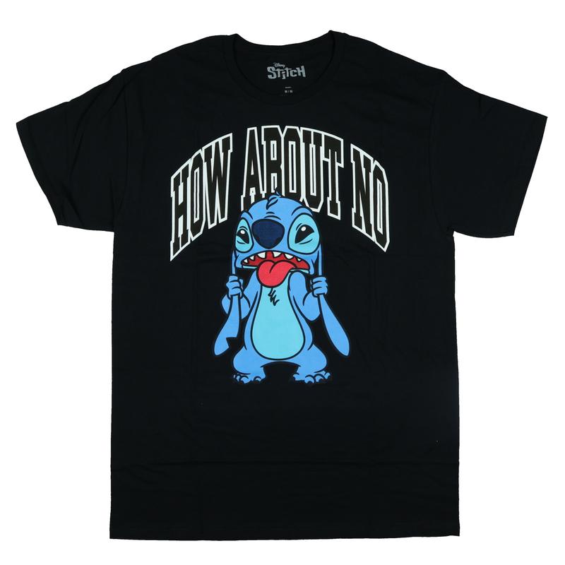 Disney Lilo and Stitch T-Shirt Men's Stitch How About No Adult Short Sleeve Tee