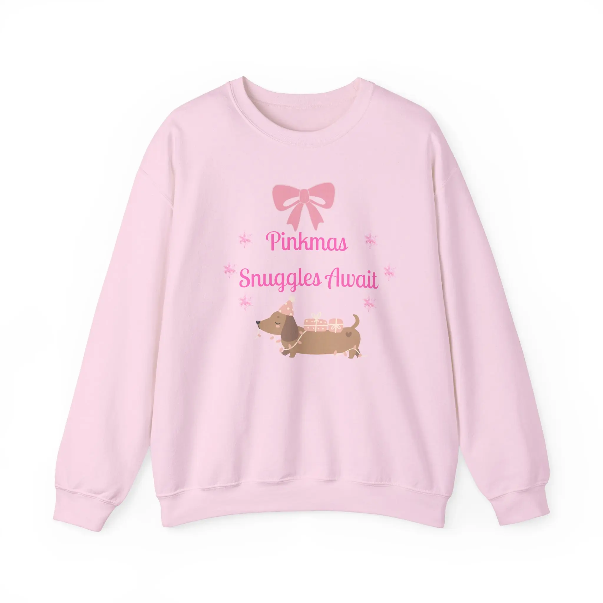 Double Sided Get Ready to Snuggle: PinkMas Crewneck Sweatshirt