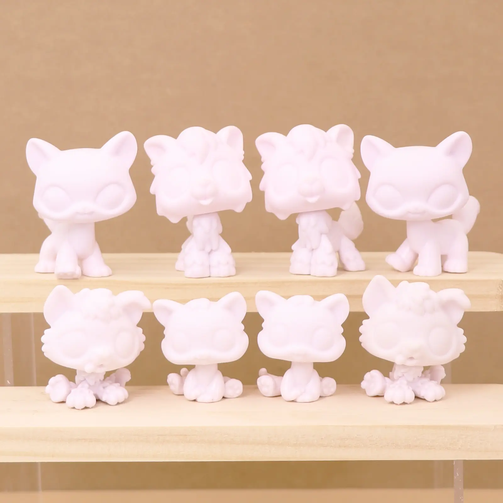 8 Pack Blank DIY Painting Animal Figurines, Unpainted White Mini Cartoon Pet Statues, DIY Craft Toy for Kids Custom Painting, Hand-Paint Blank Figures Kit, Art Craft Supplies Gift for Boys Girls Birthday Party Favo