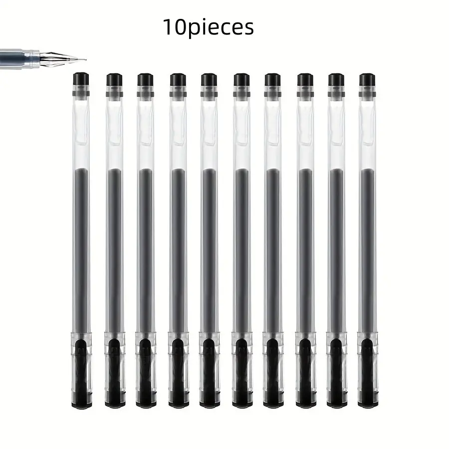 Mini Pen Large Capacity Ink Drill Stone Good Quality Plastic Full Needle Tube Neutral Pen Signature Student Exam Use Carbon 0.5mm