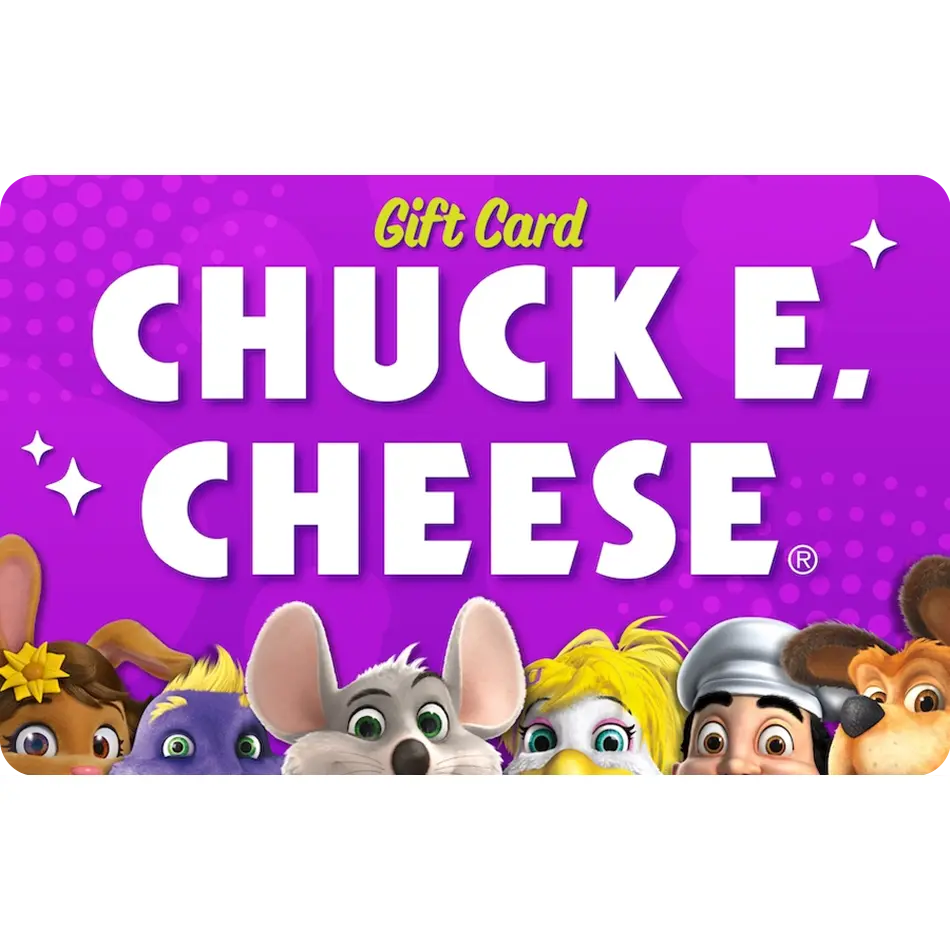 Chuck E. Cheese eGift Card | Pizza, Arcade Games & Family Fun