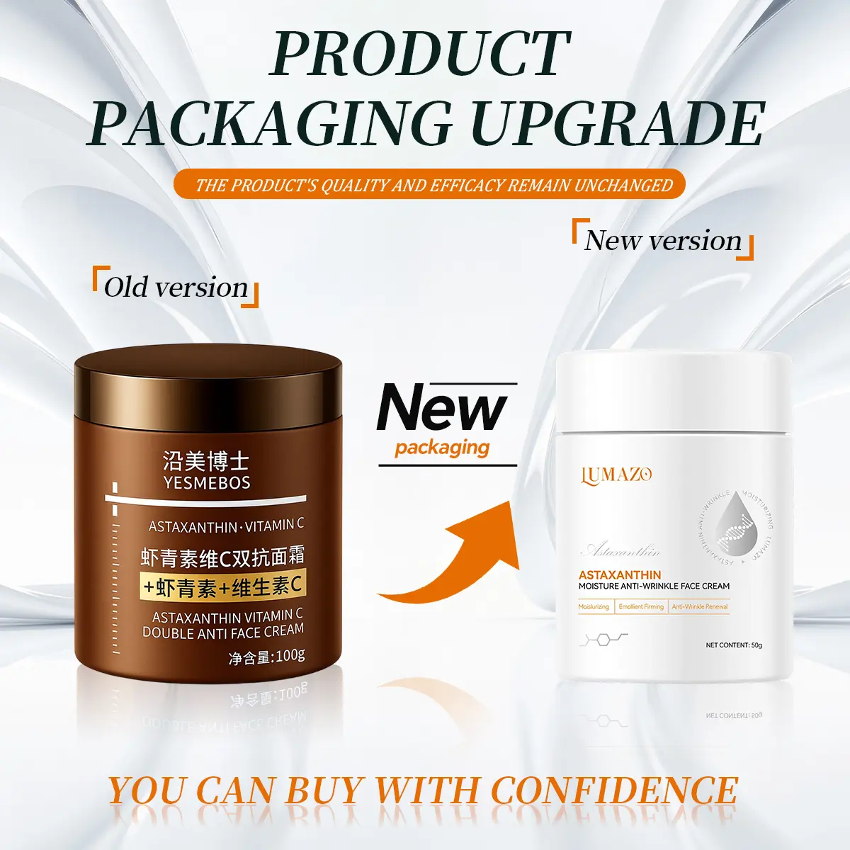 [New and Improved] Astaxanthin Face Cream and Moisturizer, with hydrating, revitalizing, and restorative benefits, suitable for daily skincare, moisturizing products, face creams, and beauty moisturizers