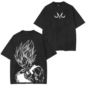 Dragon Ball Anime T-shirt & Sweatshirt, Shadow Majin Vegeta Graphic Tee, Vintage Oversized Unisex Streetwear, Manga Gifts for Him Her