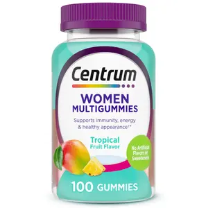 Centrum Women’s Multivitamin Gummies, Immune, Energy, Healthy Appearance Support, 100 Count, 50 Day Supply